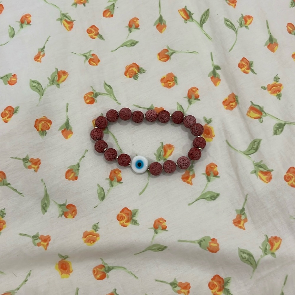 evil eye bracelet from greece. made with real coal.